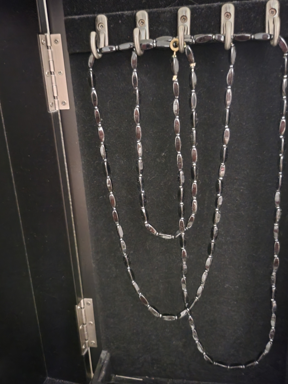 Black Bead Necklace for Women